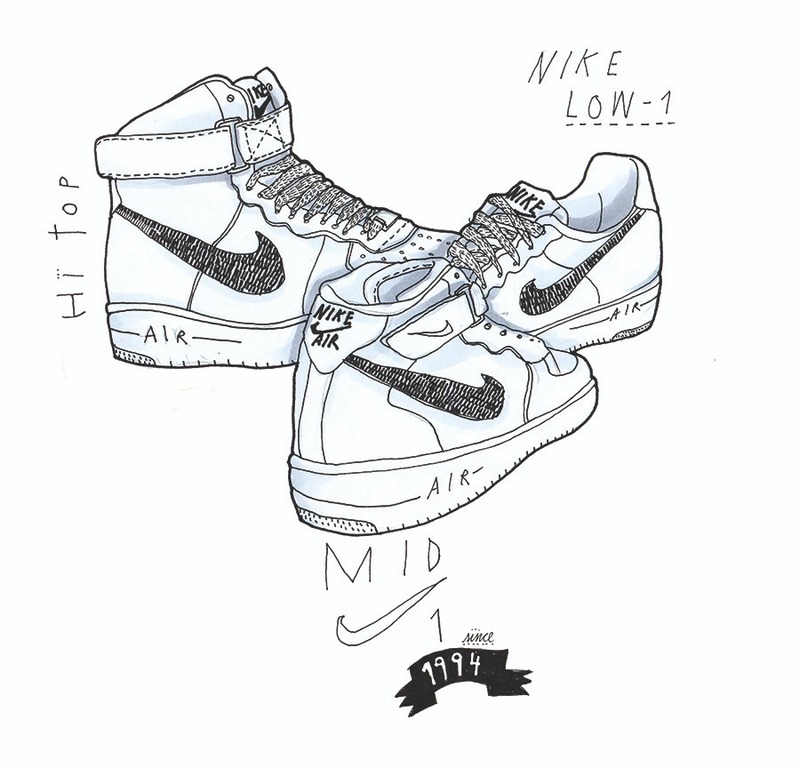 Air force 1 clearance high drawing